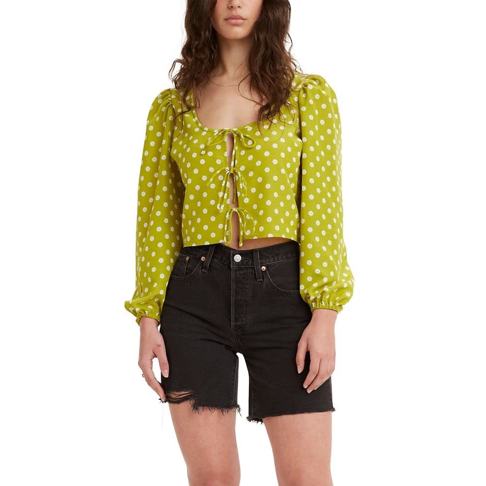 Levi's Lime Green Polka Dot Blouse